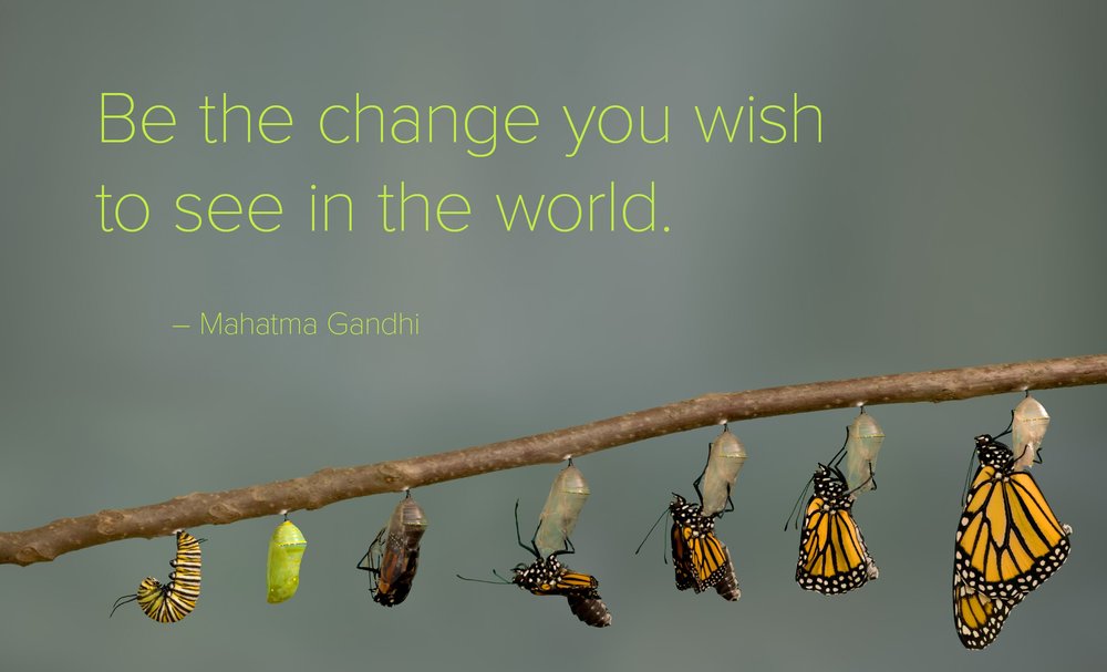 Be the Change You Wish to See in the World