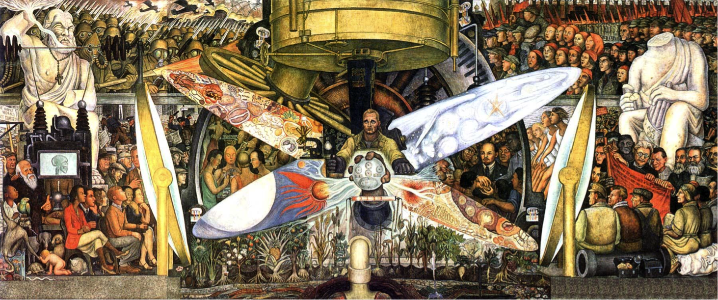 Man at the Crossroads (Diego Rivera, 1886-1957）