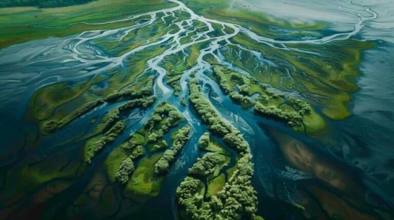 River delta as self-organizing system